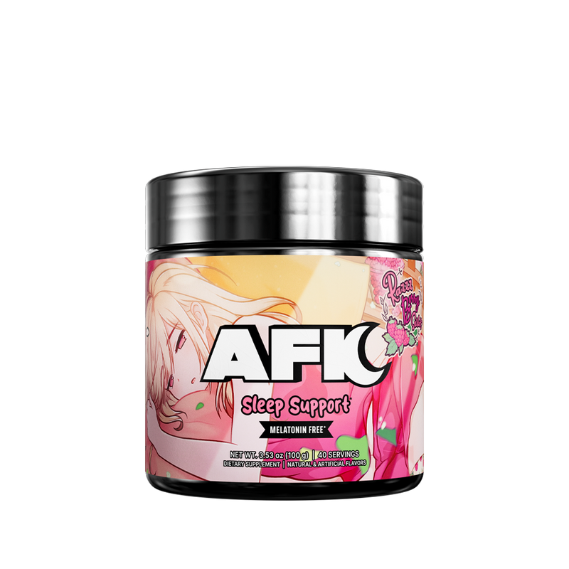 Black container with pink and berry-themed label showing supplement facts and usage directions for 40 servings.