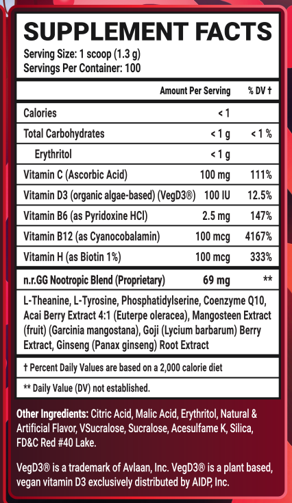 CaseOh's Nuclear Bombsicle Caffeine Free - 100 Servings Nährwertangaben anzeigen