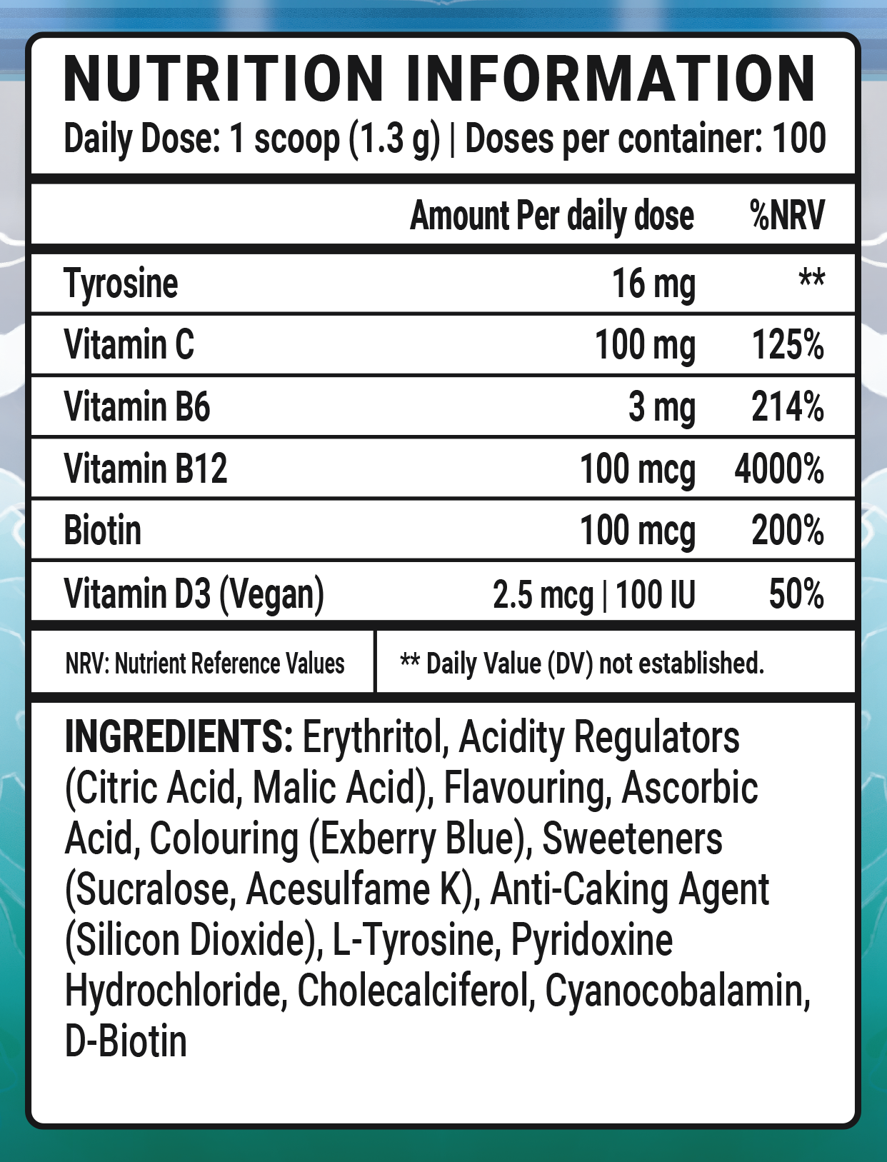 Chug Juice Caffeine Free - 100 Servings (EU) View Supplement Facts