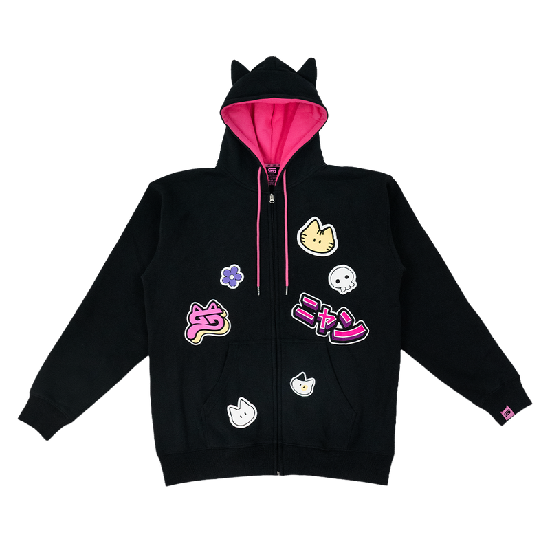 Nyan Service: Cat Ear Zip Hoodie - Gamer Supps