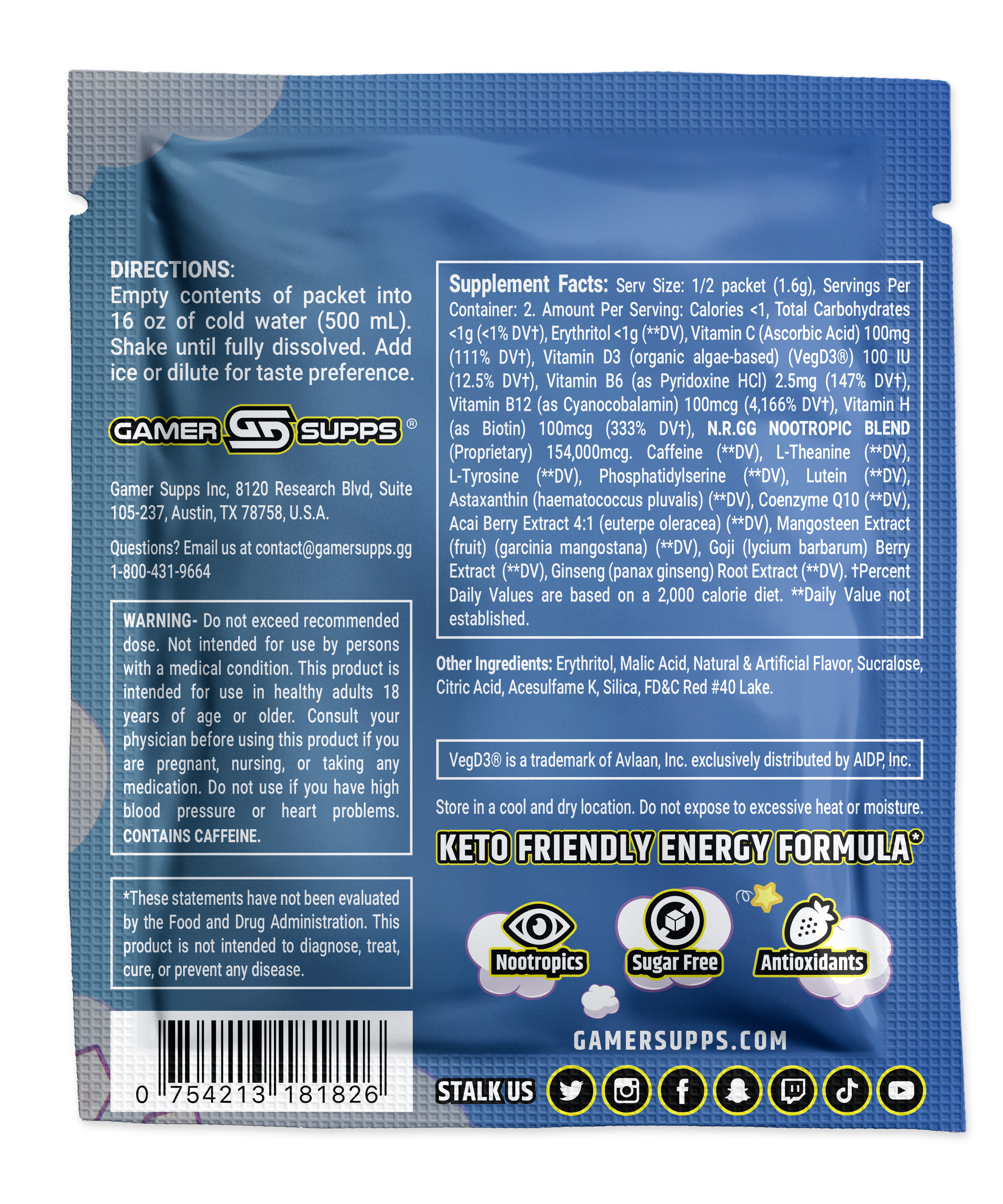 Free GG Samples - Gamer Supps