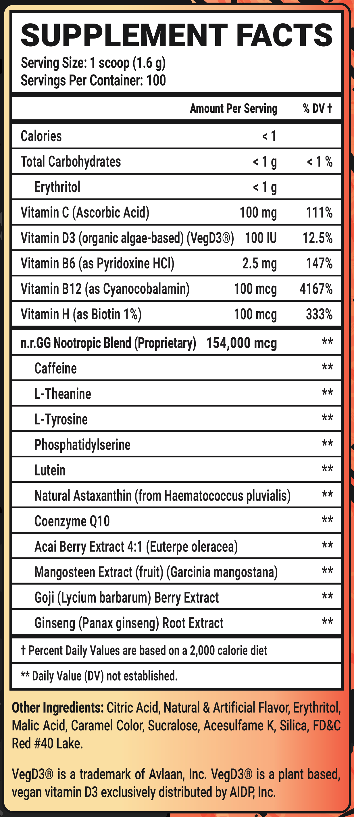 Mama Case's Peach Tea - 100 Servings Nährwertangaben anzeigen