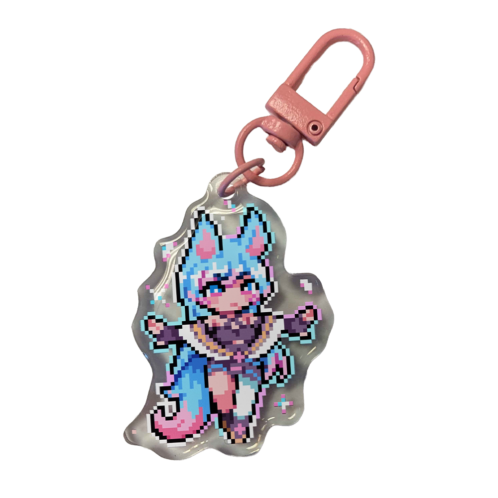 PIXEL CUPS: Smash Me Bro - Silvervale Keychain - Gamer Supps