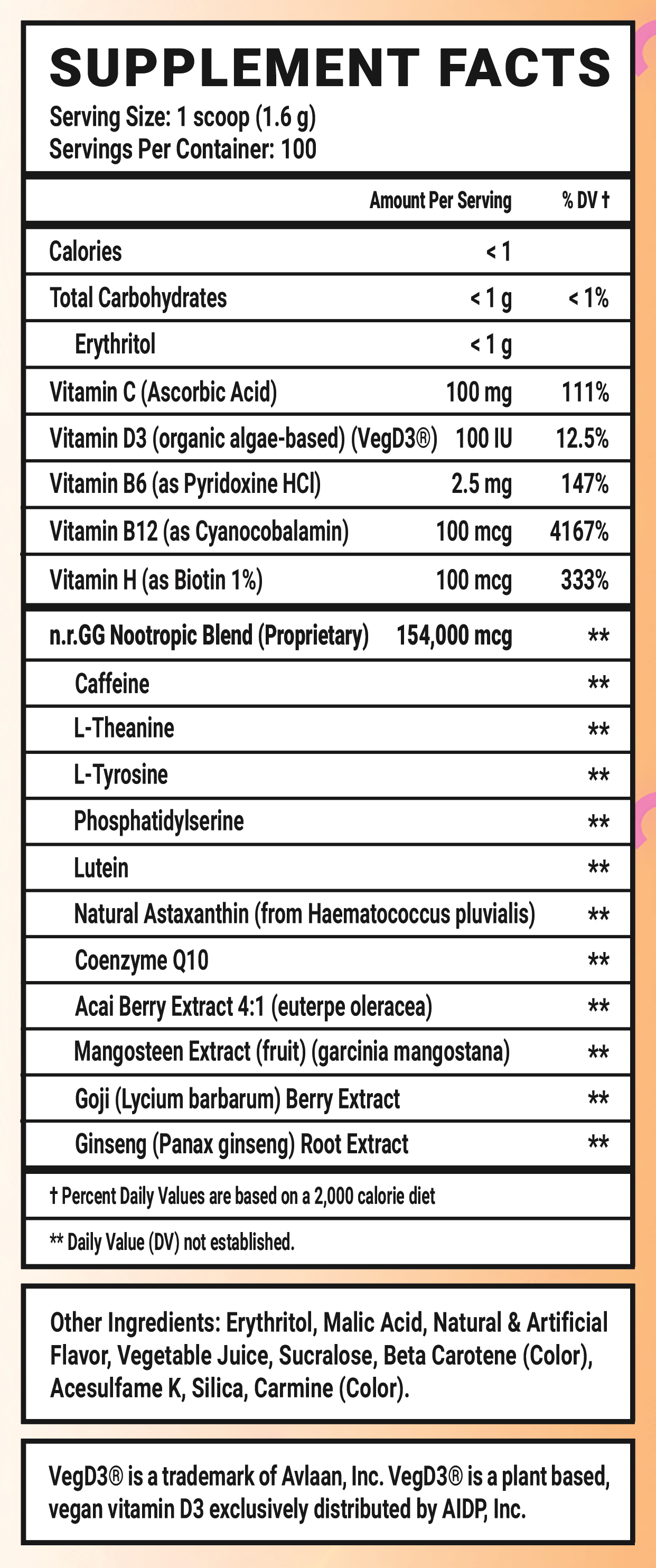 Anime Girl Thigh - 100 Servings View Supplement Facts