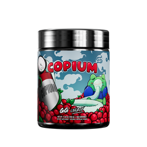 Black supplement container with silver lid showing detailed white and black supplement facts and red accents on the label.