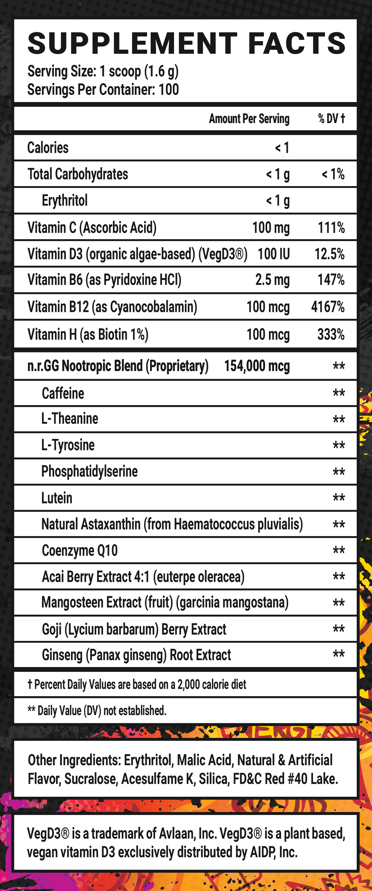 Dragonfruit Punch - 100 Servings View Supplement Facts