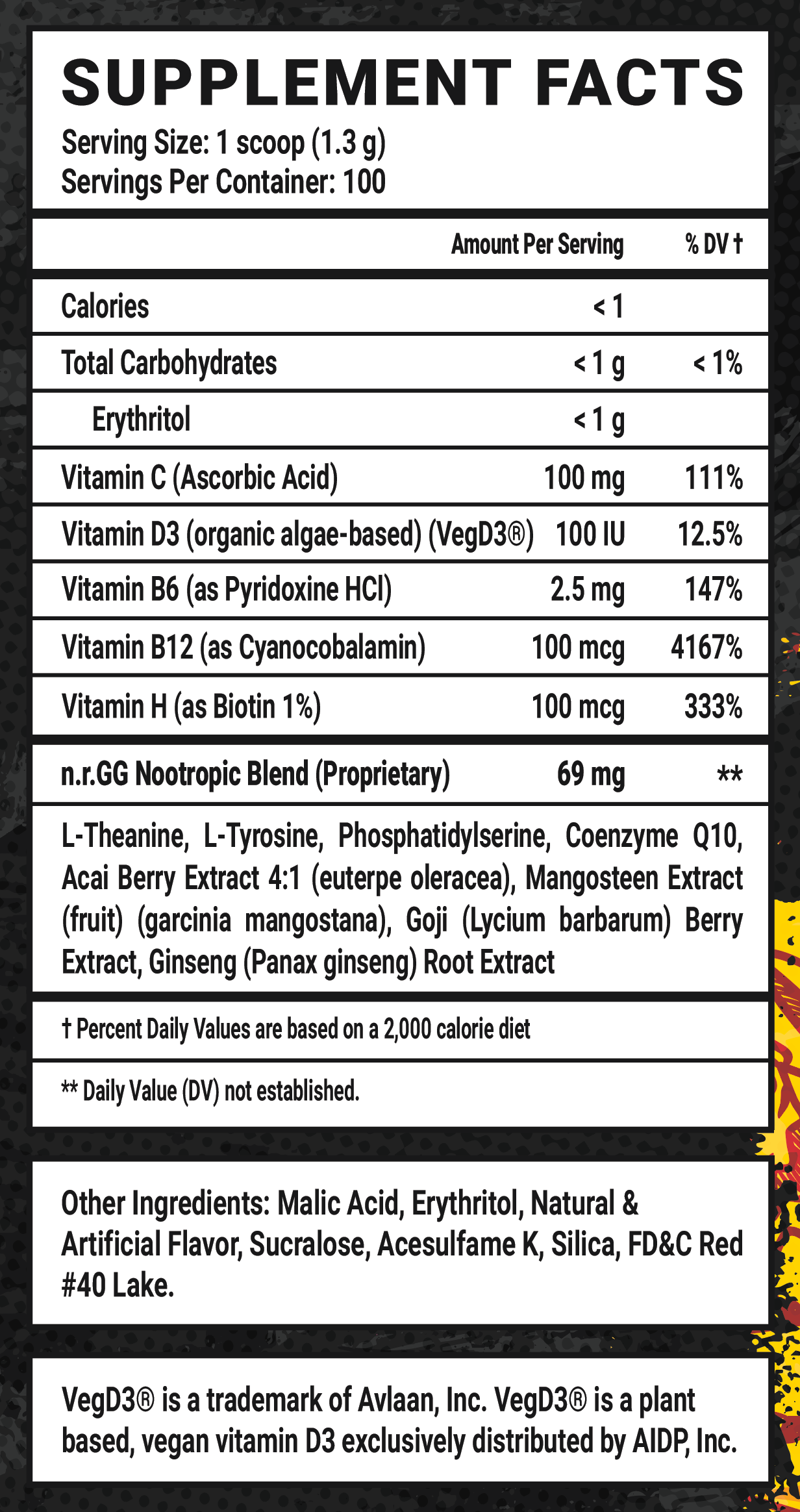Dragonfruit Punch Caffeine Free - 100 Servings View Supplement Facts