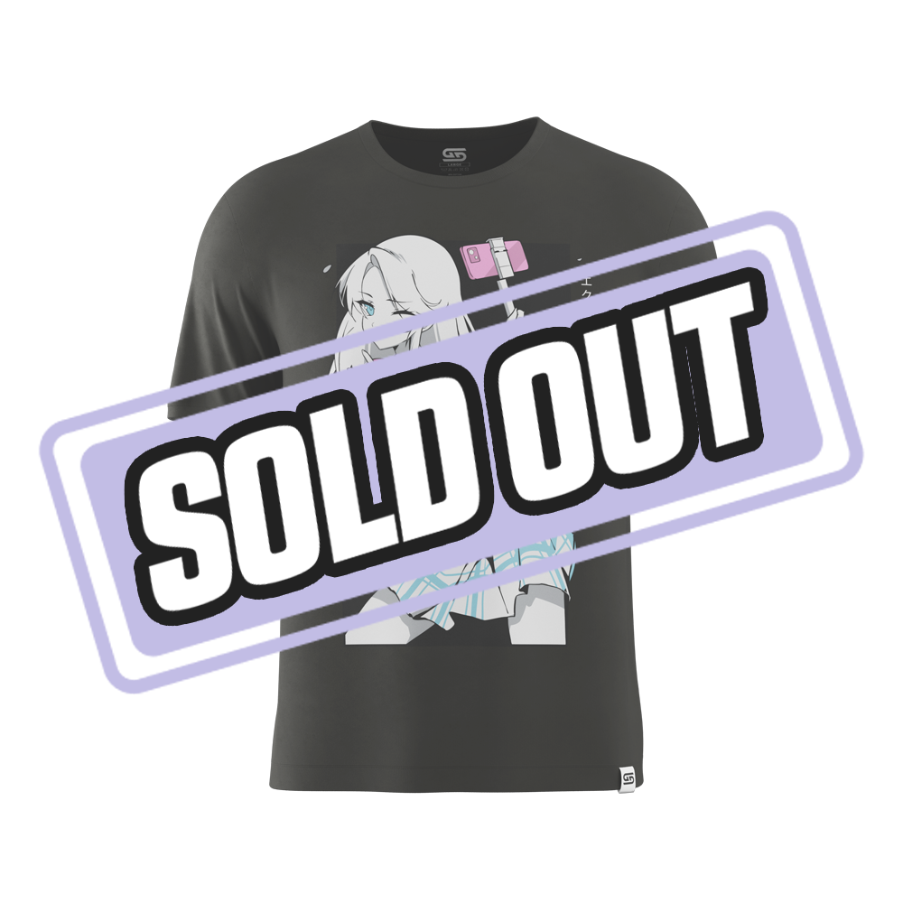 Solid black short-sleeve shirt with a crew neckline, shown from the back in a 6XL size.