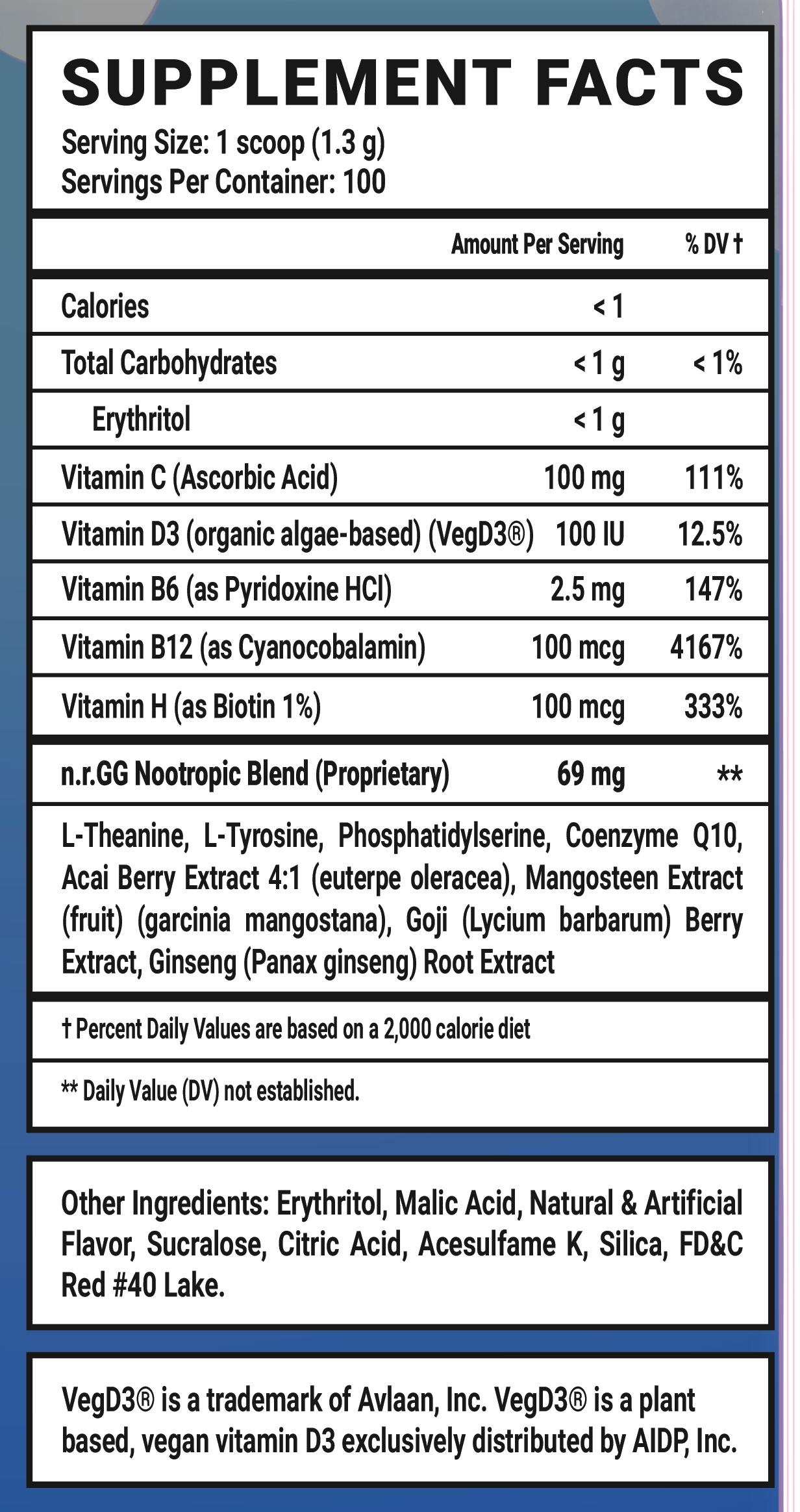 Goof Juice Caffeine Free - 100 Servings View Supplement Facts