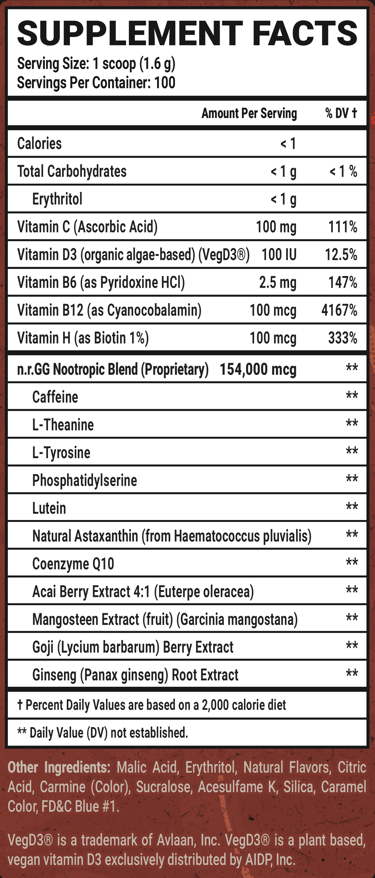 Graveyard Dirt - 100 Servings Nährwertangaben anzeigen