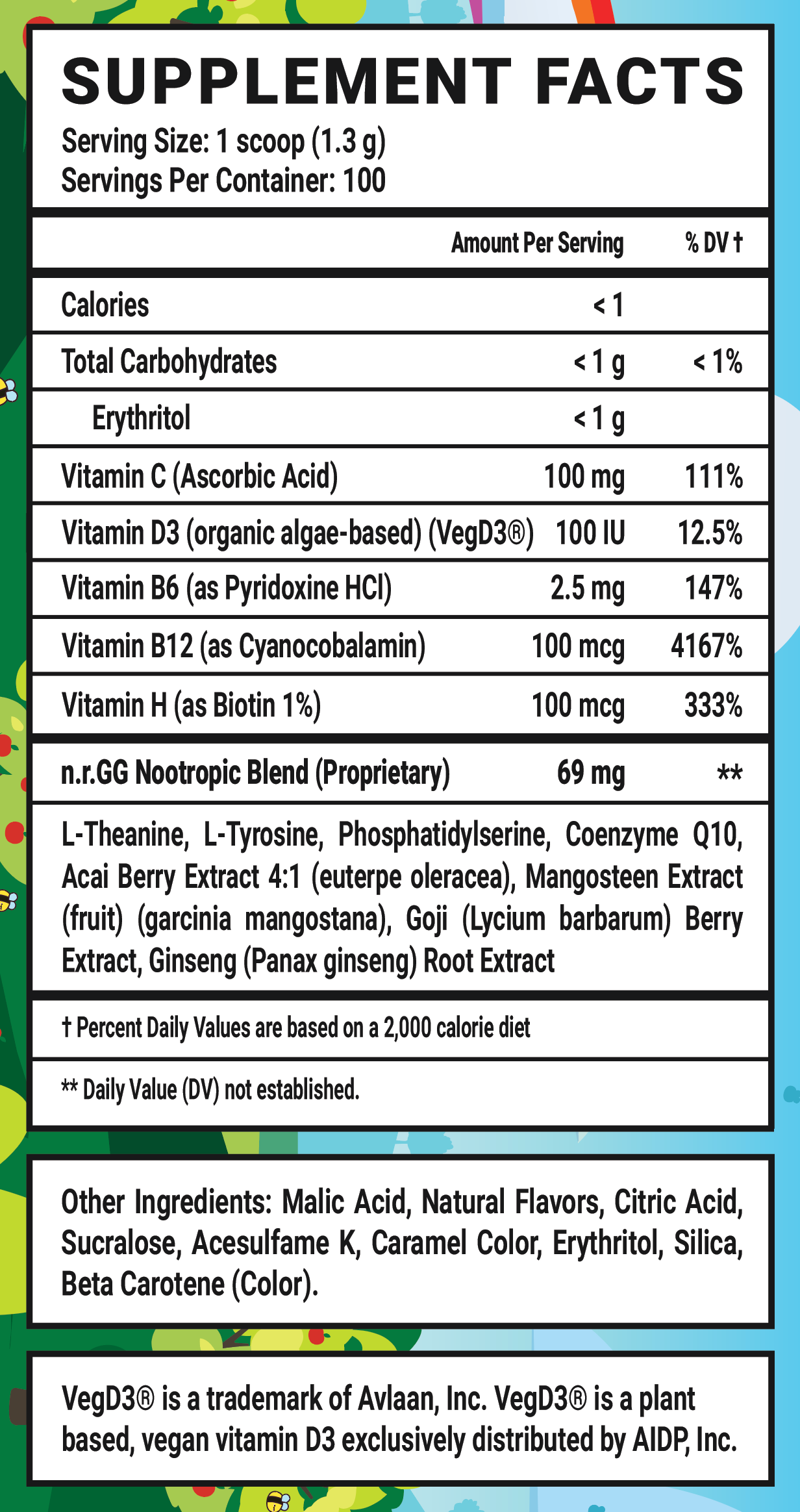 Happy Juice GG Caffeine Free - 100 Servings View Supplement Facts