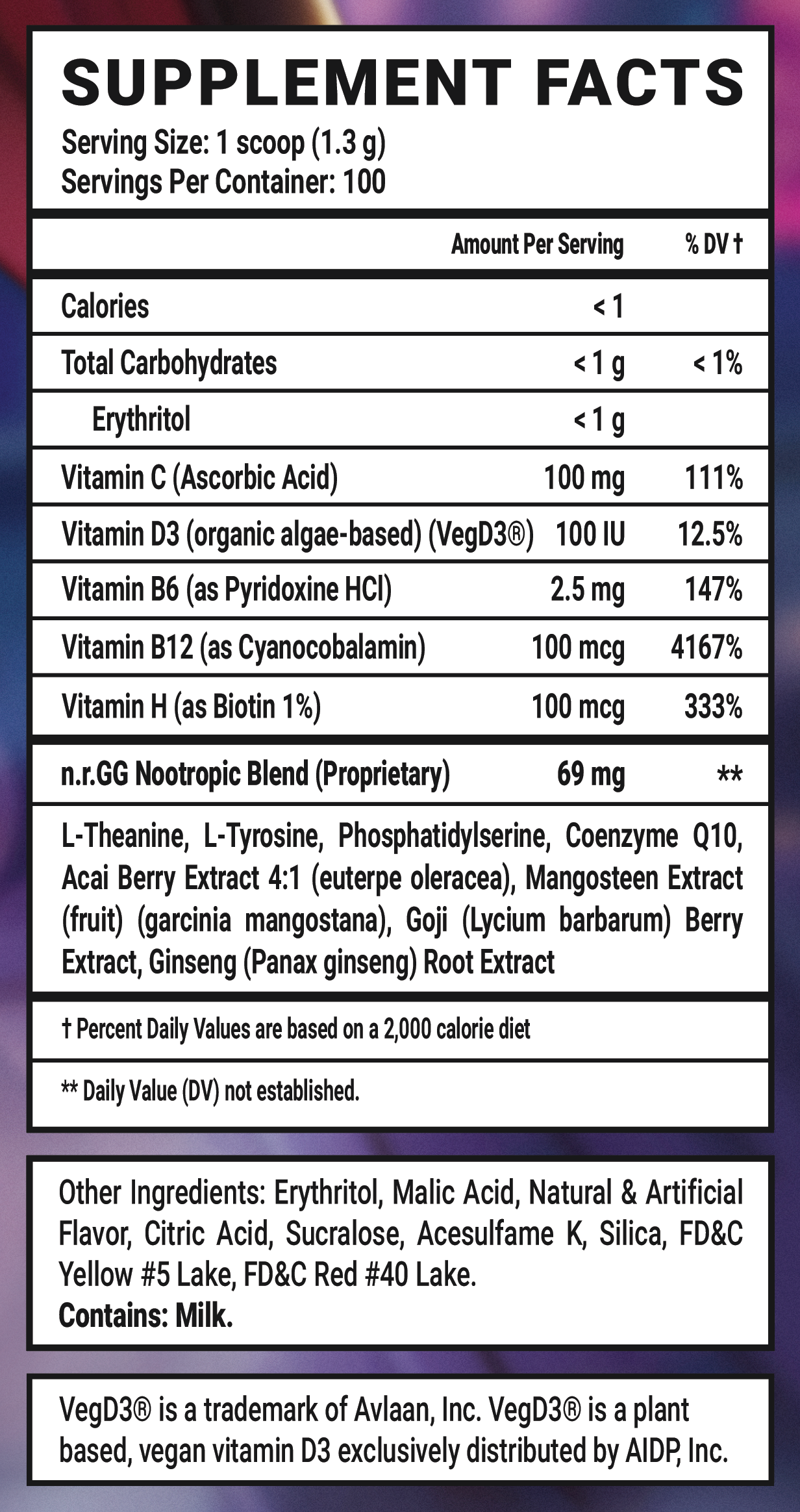 Incel Tears Caffeine Free - 100 Servings View Supplement Facts
