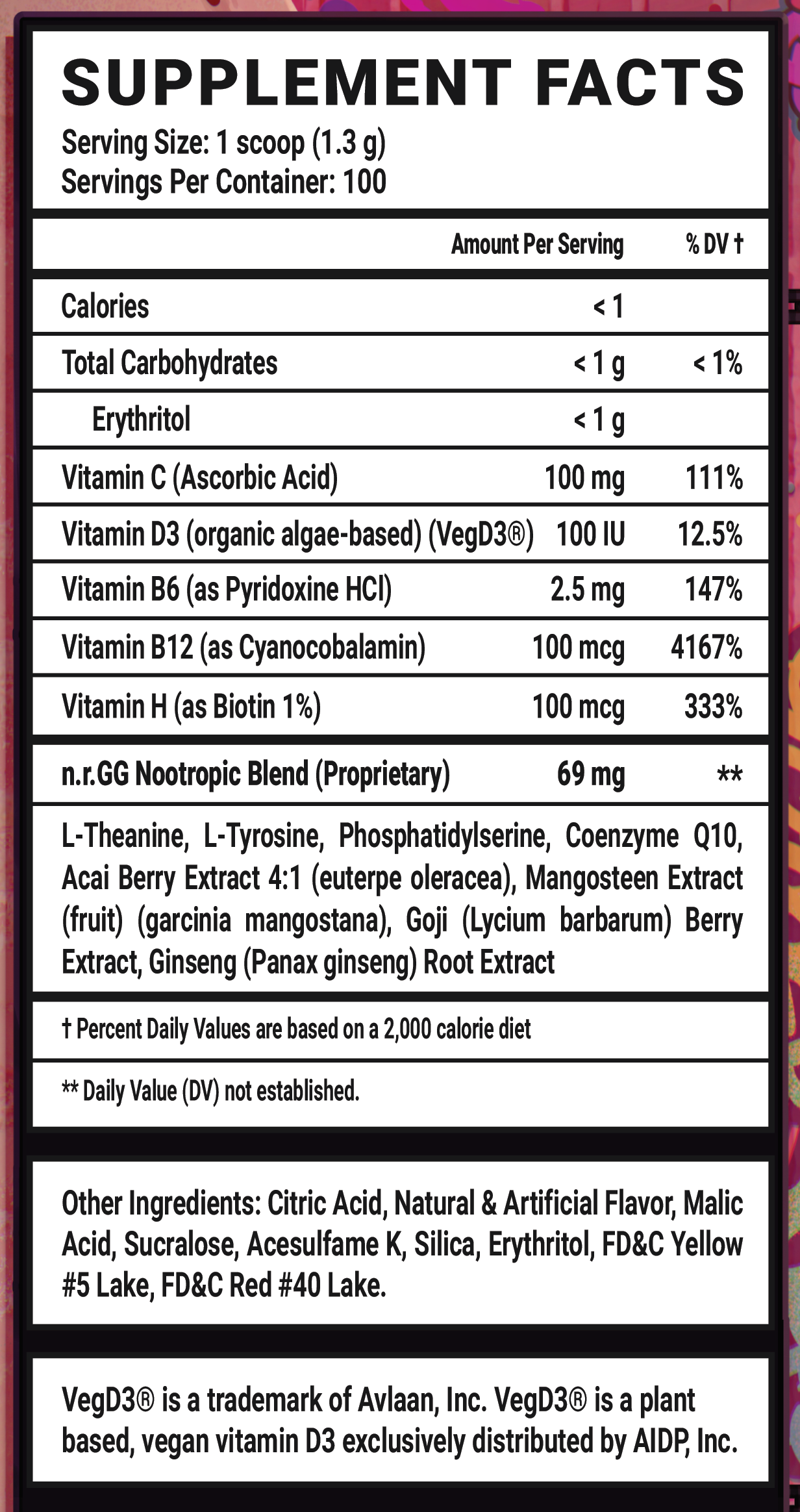 Kissy Kissy Passion GG by Numi Caffeine Free - 100 Servings View Supplement Facts