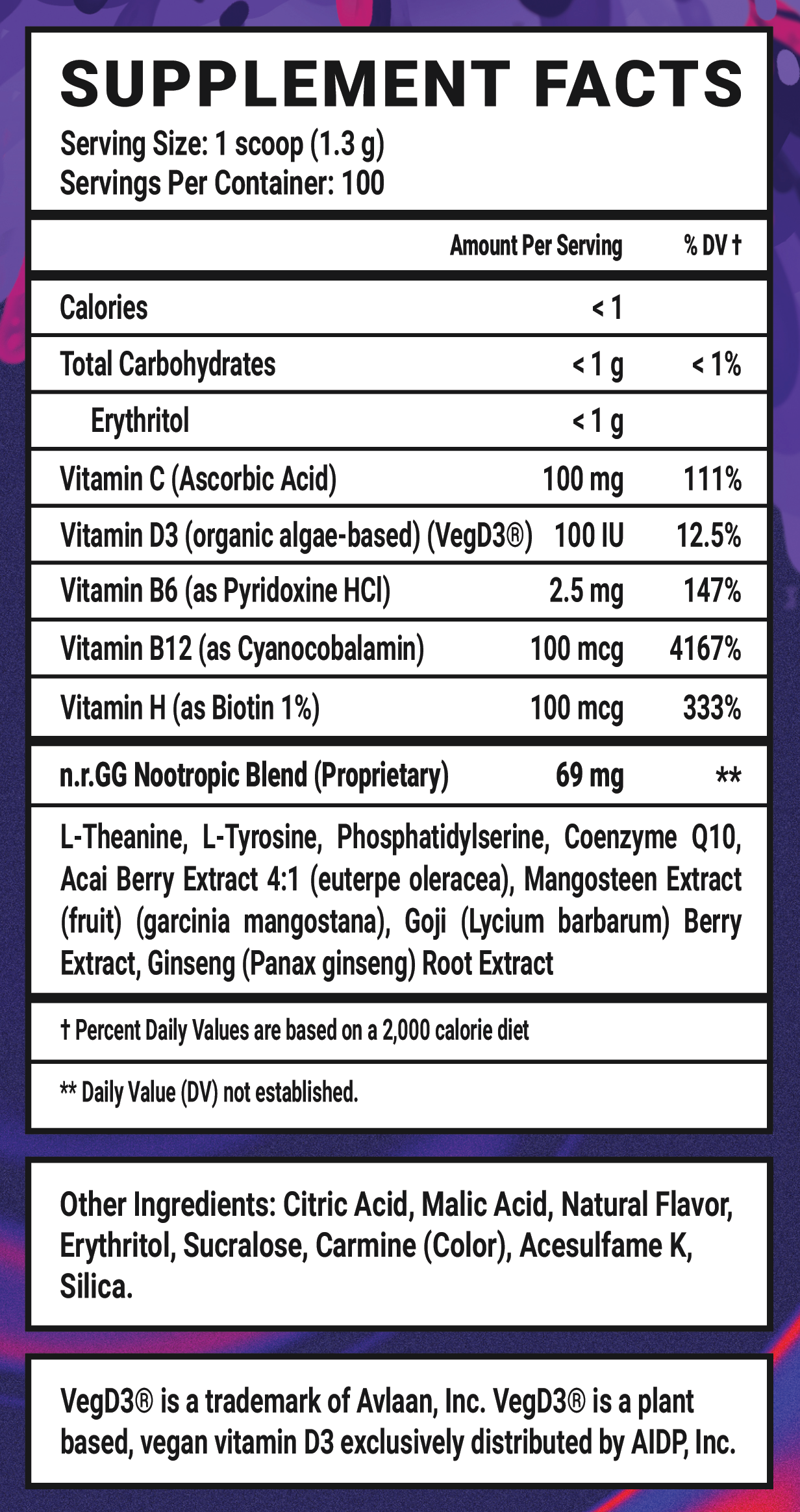 Lean Caffeine Free - 100 Servings View Supplement Facts
