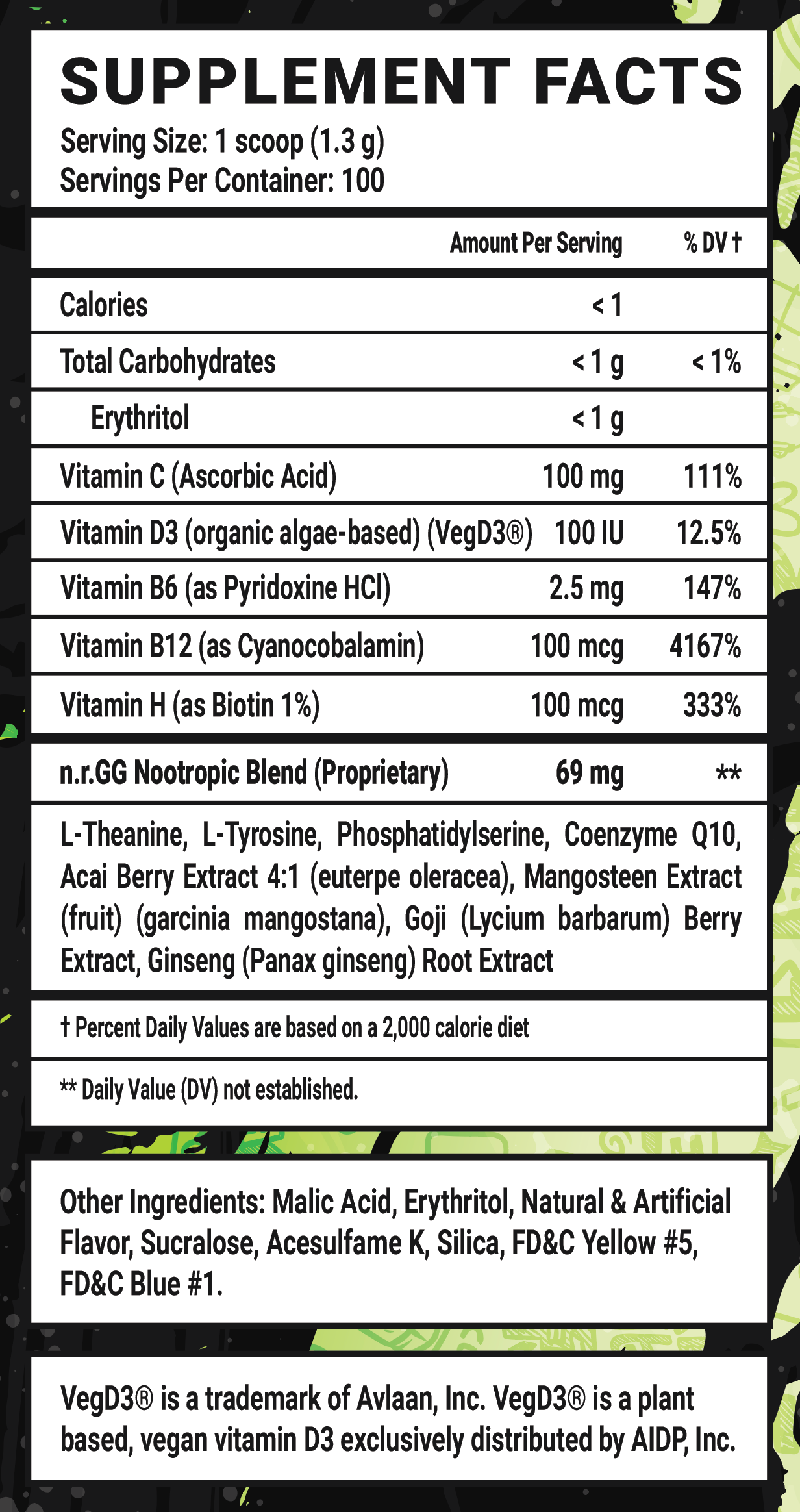 Lemon Limeade Caffeine Free - 100 Servings View Supplement Facts