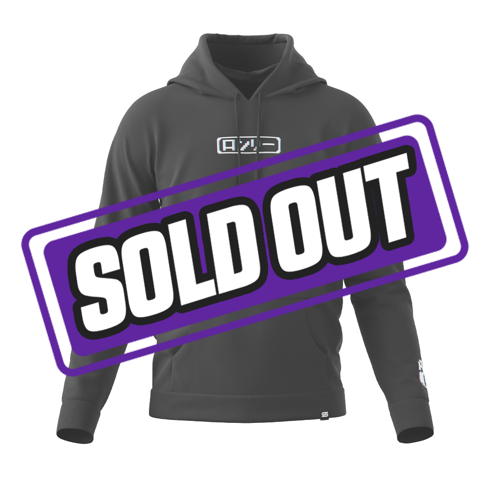 Black oversized hoodie with a large hood and ribbed cuffs and hem shown from the side.