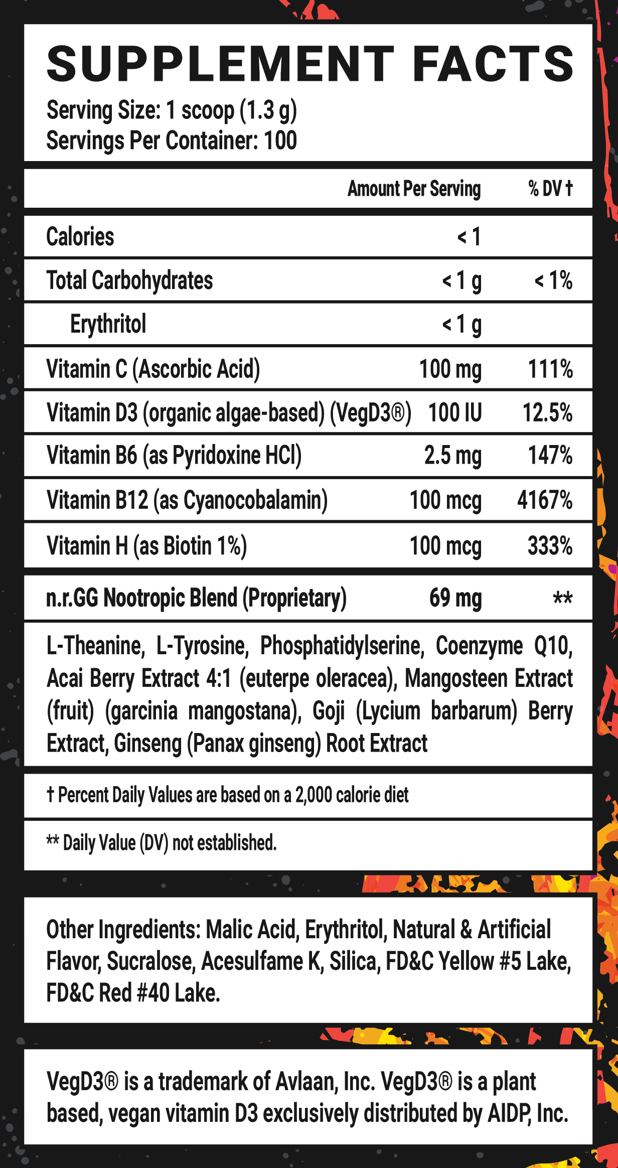 Mango Meta Caffeine Free - 100 Servings View Supplement Facts