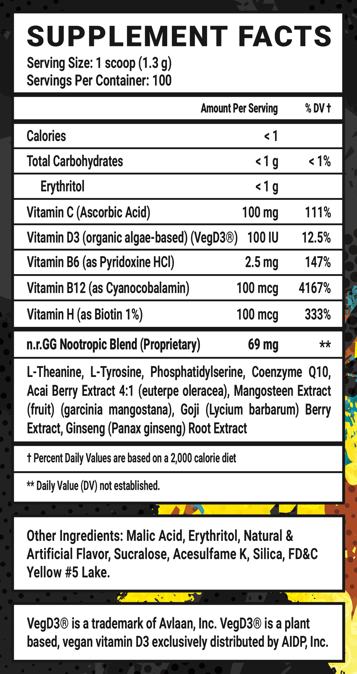 Pineapple Cocktail Caffeine Free - 100 Servings View Supplement Facts