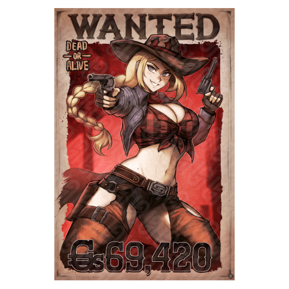 Reverse Cowgirl Wanted Poster - Gamer Supps