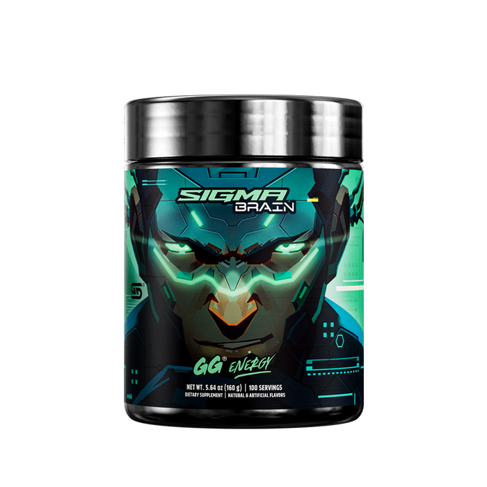 Black and green supplement container showing detailed white nutrition facts and usage instructions on the back label.