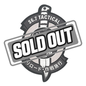 Black and gray tactical patch with anime girl in headset, dagger background, and Japanese text accents.